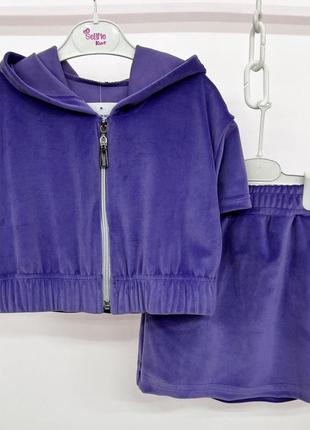 Фіолетовий велюровий костюмчик, ціна залежить від розміру