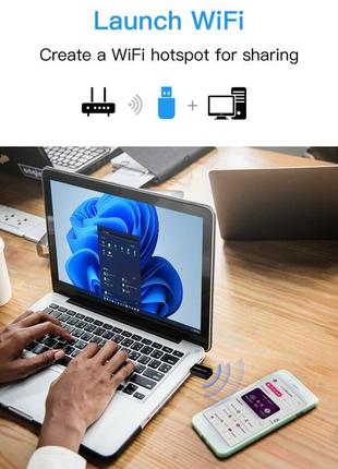 Usb-адаптер wi-fi fenvi 1300mbps для ноутбуків пк dual band 2.4g 5g4 фото