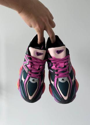 Женские кроссовки new balance 9060 purple acid консультирующий беланс фиолетового цвета3 фото