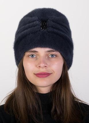 Женская норковая меховая шапка чалма