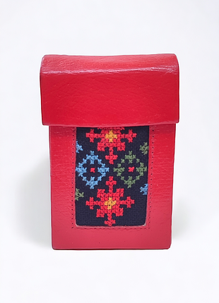 Сигаретница винтаж, кожа, handmade