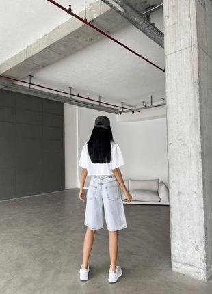 Джинсовые шорты-бермуды