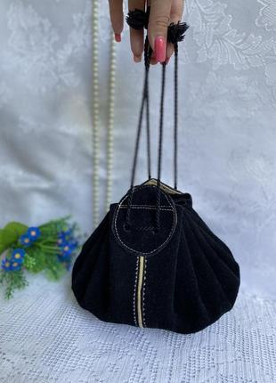 100% натуральна шкіра! 🖤 ручна робота замшевий кісет сумочка клатч невелика