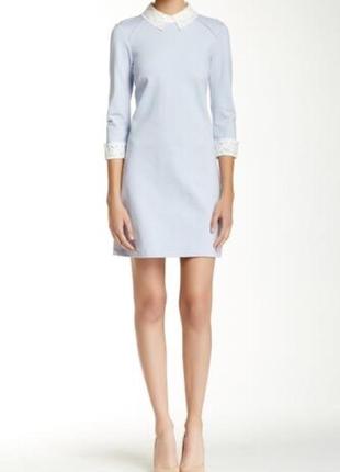 Ted baker currie біла-блакитна вишита бавовняна сукня