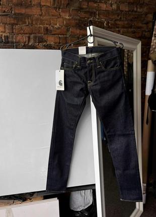 Carhartt wip women’s dark blue new buccaneer pant skinny jeans rinse wash hanford with tags жіночі, нові джинси з бірками2 фото