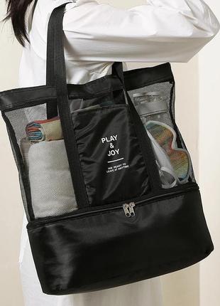 Сумка-холодильник для пікніка play and joy bagcu чорний