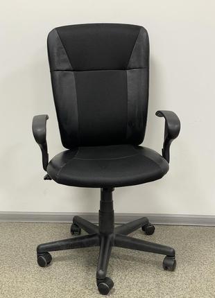 Кресло офисное механическое кресло регулирующее стульчик кожаный1 фото