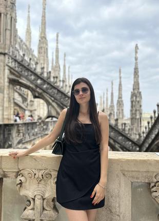 Черное платье мини zara