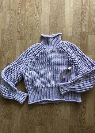 Красивый лавандовый свитер h&m