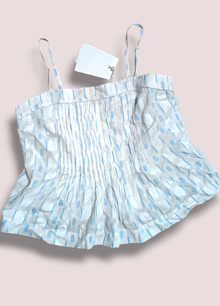 Белый топ майка блуза 100% органический коттон хлопок