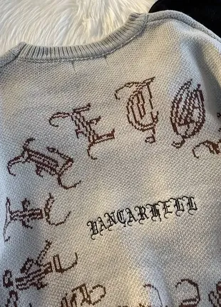 (1023) новый хип-хоп уличный вязаный свитер для мужчин готический пуловер