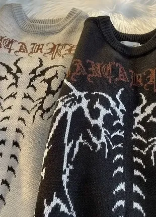 (1023) новый хип-хоп уличный вязаный свитер для мужчин готический пуловер