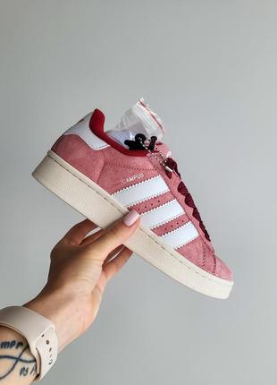 Гарні жіночі кросівки adidas campus 00s pink bordo малинові