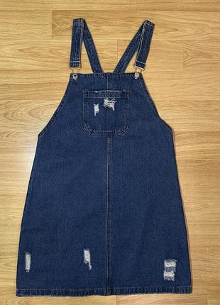 Джинсовый сарафан платье zara mango cher17 coosh house