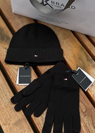Набір шапка та рукавиці tommy hilfiger