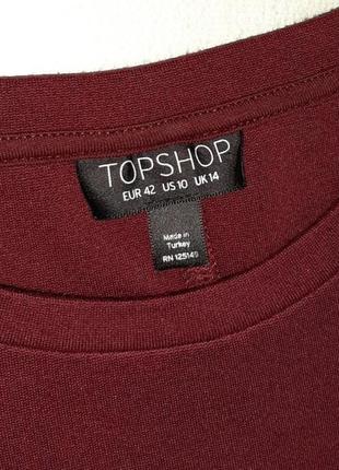 🎁1+1=3 фірмова ідеальна бордова сукня по фігурі в обтяжку topshop, розмір 46 - 489 фото