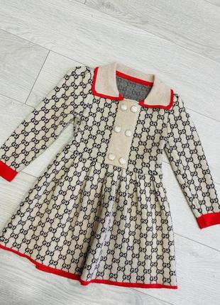 Красива, тепла сукня з трендовим принтом gucci