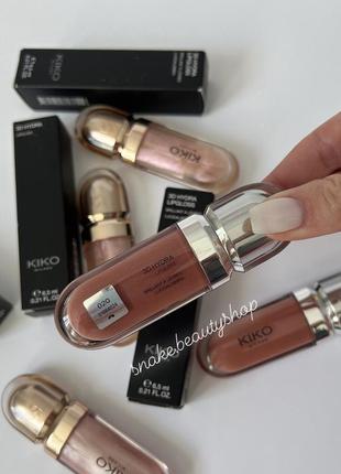 Блеск для губ kiko milano 3d hydra lipgloss. блеск для губ кико 20 chestnut