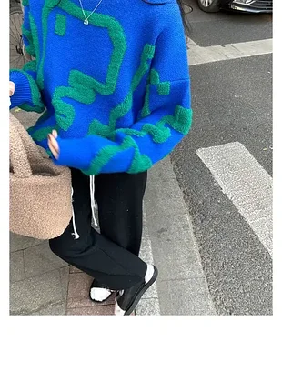 (1029) нове надходження 2022 року, осінь, зима, жіночий повсякденний вільний мультяшний пуловер