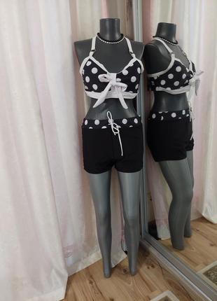 Роздільний купальник із шортами 👙