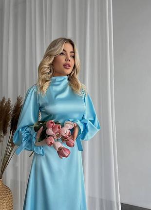 Шовкова трендова сукня міді