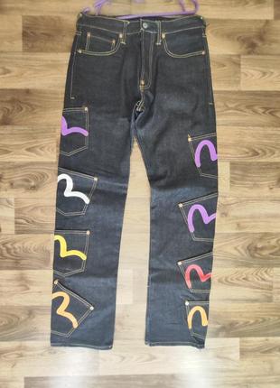 Мужские джинсы трубы репер style с кармашками