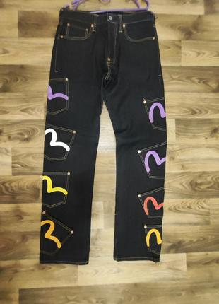 Мужские джинсы трубы репер style с кармашками