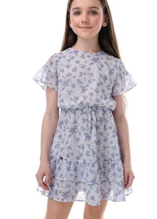 Платье в цветочный принт для девочки. подростковое платье.летнее шифоновое детское платье4 фото