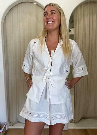 Летний костюм с шортами в стиле max mara