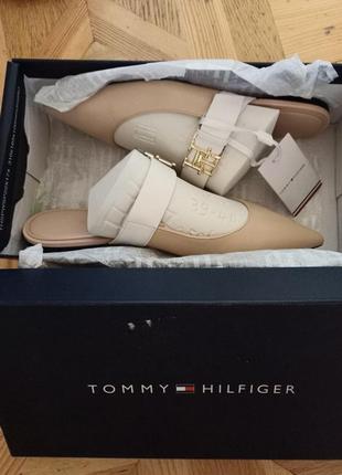 Tommy hilfiger женские  кожаные мюли3 фото