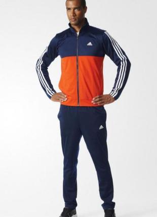 Спортивні штани бренда adidas чоловічі оригінальні сині штани