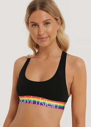 Бюстгальтер без подкладки с логотипом calvin Black klein
