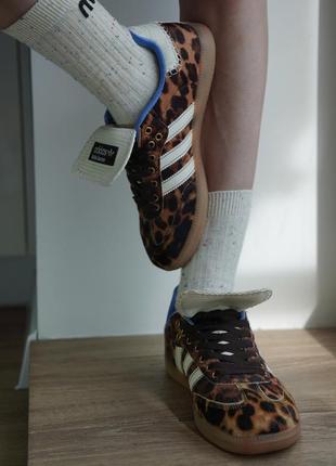 Adidas LOW x wales bonner leopard brown | 385 фото