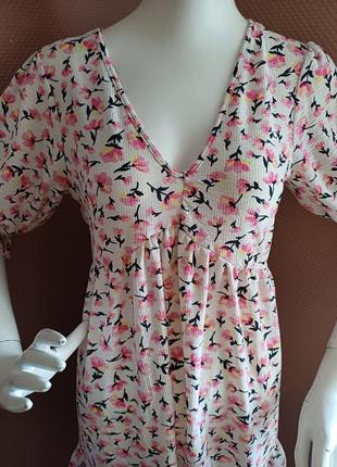 Летнее платье с коротким рукавом7 фото