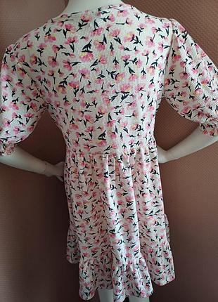 Летнее платье с коротким рукавом3 фото