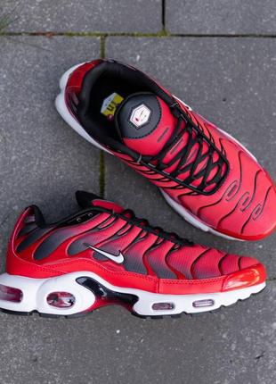 Чоловічі кросівки найк аір макс червоні nike air max plus tn, мужские кроссовки красные найк тн