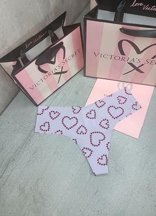 Безшовні трусики-стрінги no-show. pink. victoria's secret. оригінал 🇺🇸