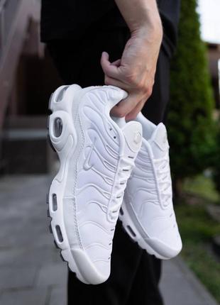 Чоловічі кросівки найк аір макс білі nike air max plus tn, мужские белые кроссовки найк тн