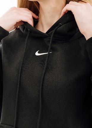 Женское худи nike w nsw phnx flc os po hoodie черный l (7ddq5860-010 l)4 фото