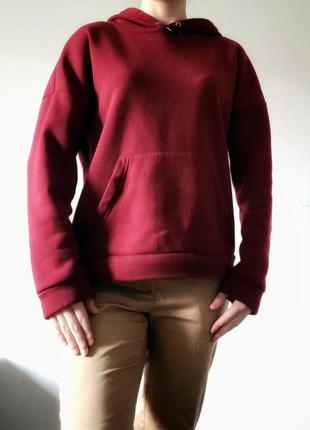 Бордовое худи размера с