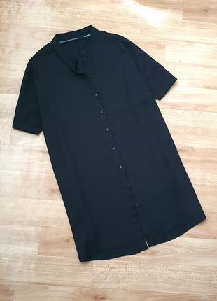 Платье-рубашка oversize с карманами.