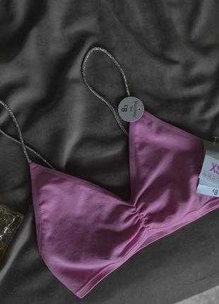 Женский/подростковый топ/лиф в рубчик со стразами primark