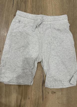 Легкі шорти 128 тонкі тоненькі шортики сірі універсальні