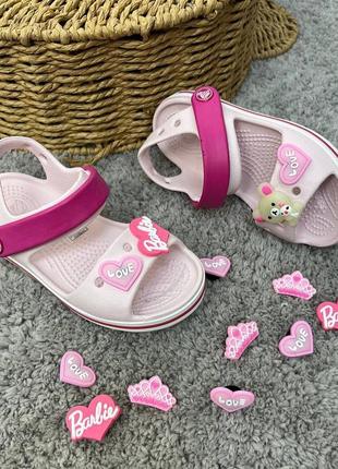 Дитячі сандалії crocs kids' crocband sandal barely pink