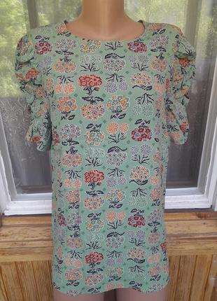 Чудова віскозна блуза в квітковий принт