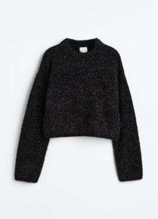 Блестящий укороченный свитер размер 36 h&m