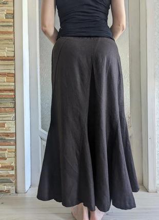 Linen and silk льняна  спідниця юбка довга з льону максі юбка льон гарна спідниця3 фото