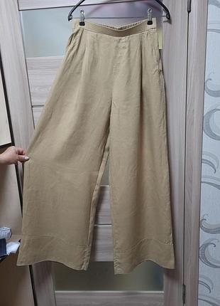 Штани брюки палаццо 100%льон.