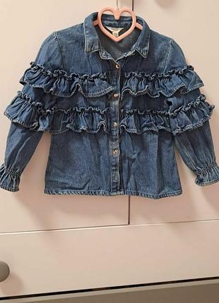 Джинсовая рубашка для девочки