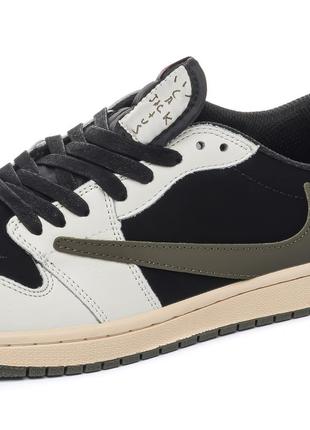 Чоловічі кросівки nike air jordan 1 low og x travis scott olive4 фото